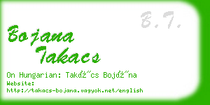 bojana takacs business card